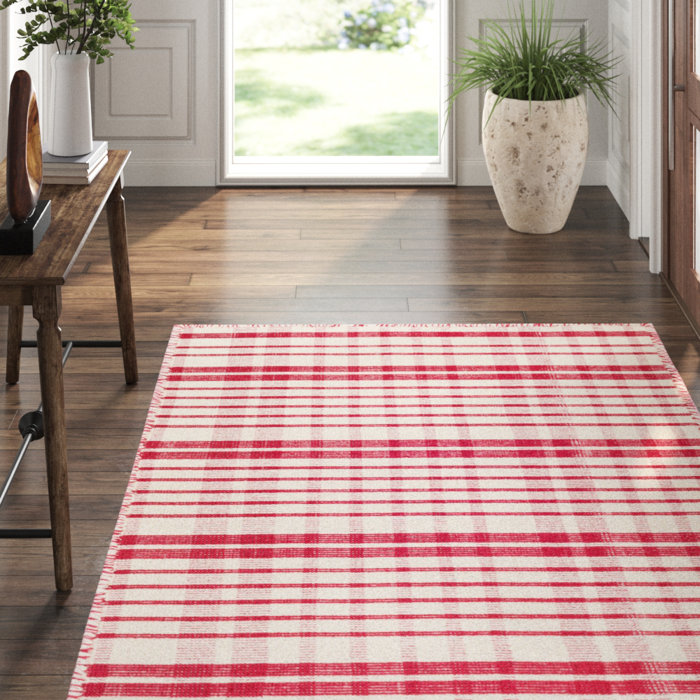Dash and Albert Rugs Mark D. Sikes Flatweave Cotton Plaid Area Rug in